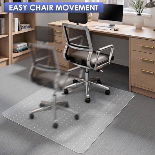 Kuyal Office Chair Mat for Carpet,32x49 Clear Heavy Duty Computer Chair Mat