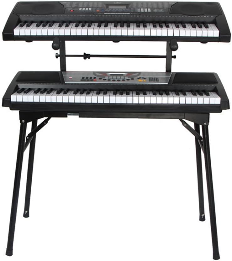 Universal Second Tier for Keyboard Stand, Adjustable Width Keyboard Stand Extension Adapter, Second Tier for Electronic Piano, Keyboard Stand Rack Holder Music Instrument Accessories