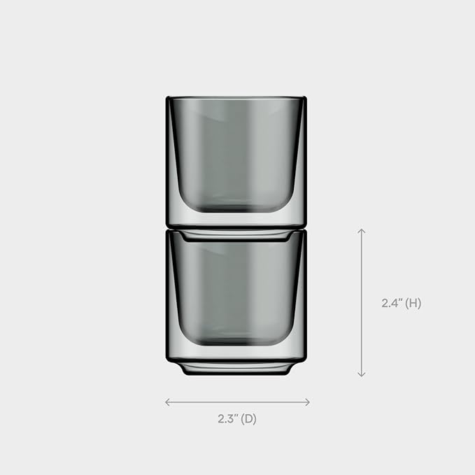 Terra Kaffe Fog Picco Espresso Glasses - 3 oz