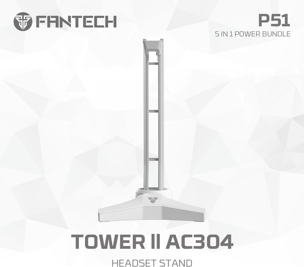 FANTECH P51S 5-in-1 Gaming Combo: LED Backlit Keyboard Mouse Headset, White