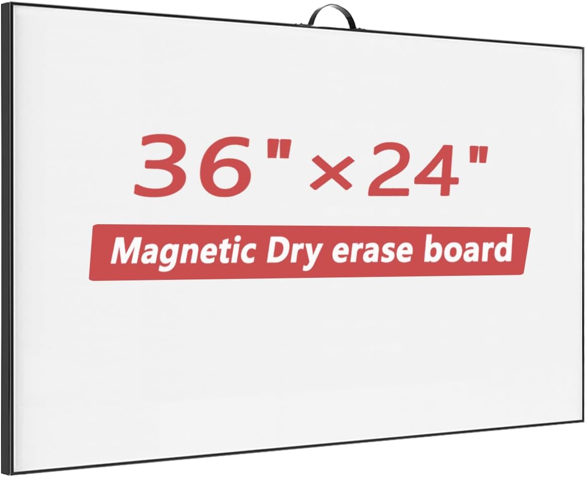 Large Dry Erase White Board for Wall, Magnetic Whiteboard, Aluminum Frame