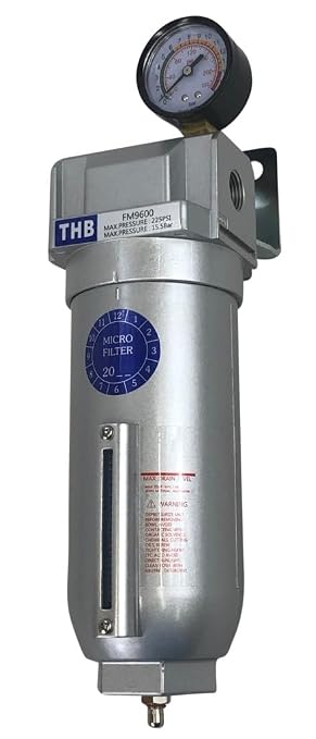 3/4" NPT Industrial Coalescing 0.01u Micron Filter Removes 99.98% of Oil