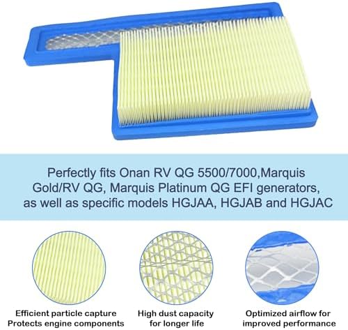 Tune Up Kit for Onan RV QG 5500 7000 Generator Marquis Gold Platinum EF/HGJAA/HGJAB/HGJA - with 149-2341, 140-3116, 122-0836 & 167-1638 Filters & Tools