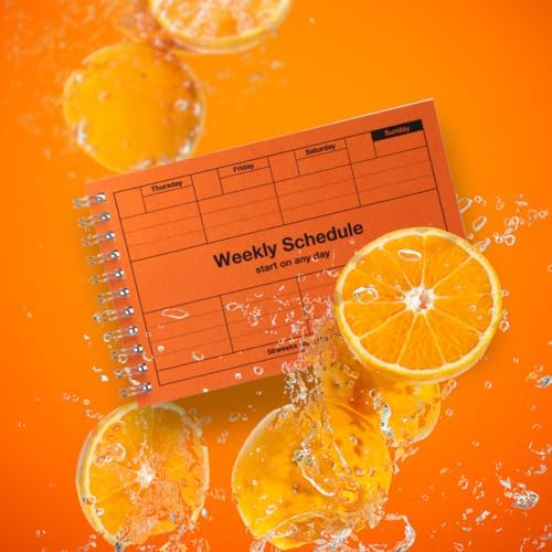 MARK'STYLE Undated Weekly Planner A6, 2-Pack – 58-Week Horizontal Pocket Size Scheduler with Monthly Overview & To-Do List for Desk, Office, or Study Use (Turquoise)
