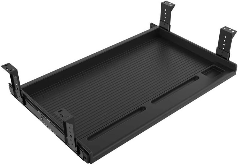 FRMSAET Under Desk Keyboard Drawer Multipurpose Tray Pencil Drawer - Black