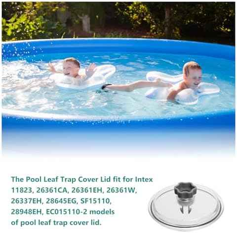 Sand Filter Pump Replacement Parts, SF15110 Pool Leaf Trap Cover Lid, Valve&O-Ring, Fits Intex 12 Inch Sand Filter Pumps, Replacement for Intex SF15110, 11823, SF80110-2, SF80110-1, ECO15110-2 Models