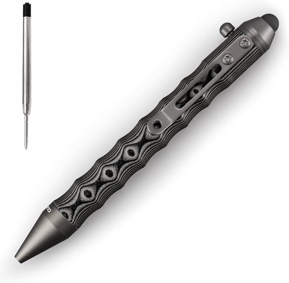 Cool Hand 4.5'' G10 EDC Ballpoint Ink Refillable Bolt Action Tactical Pens