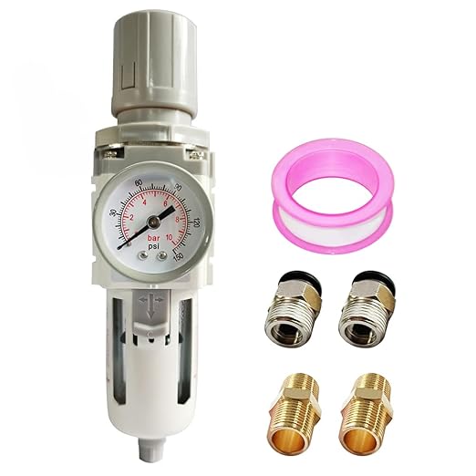1/2" NPT Air Filter Pressure Regulator Combo Water Separator