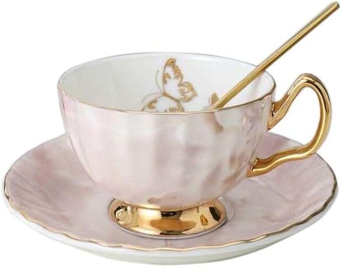 Bone China Cup and Saucer Set- Butterfly and Elegance
