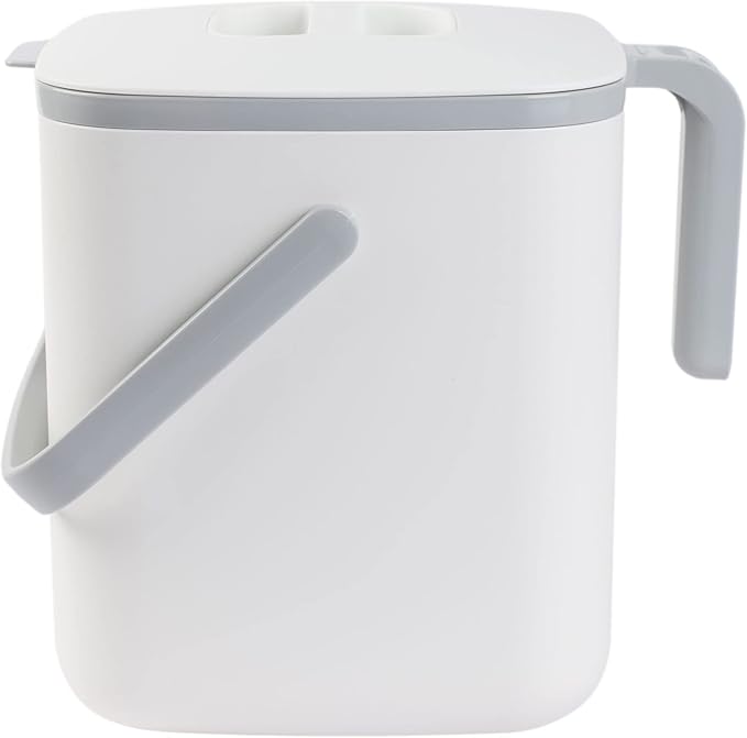 BLUE GINKGO Kitchen Compost Bin – Filter-Free, Odor-Tight Countertop Food Waste