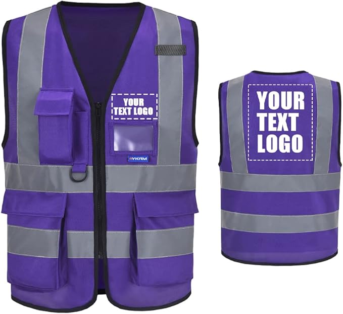 A-SAFETY High Visibility Reflective Safety Vest Customize Logo (XS-8XL)