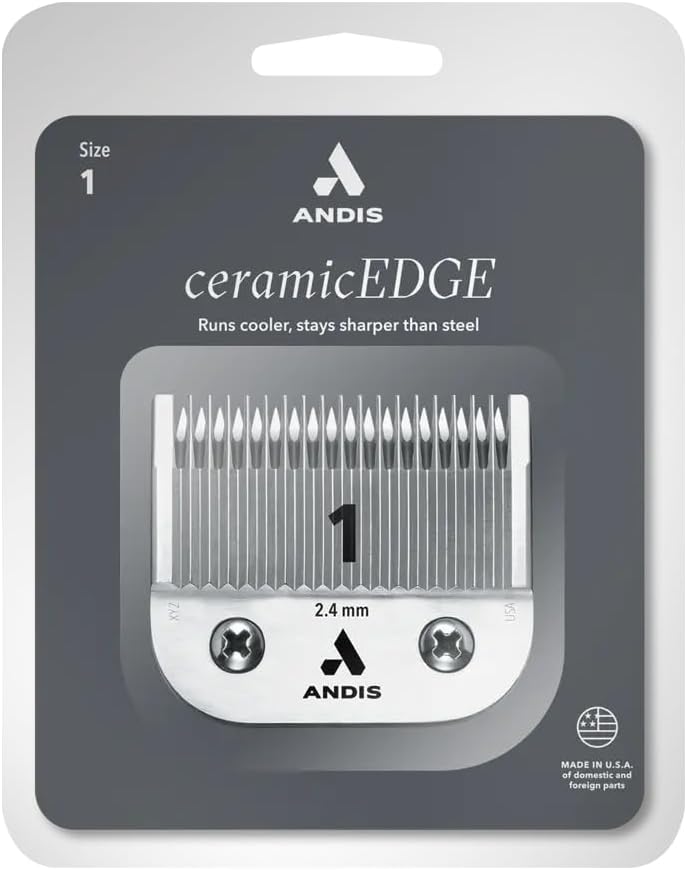 Andis 64465 CeramicEdge Carbon-Infused Detachable Blade, Size 1, 3/32in Cut