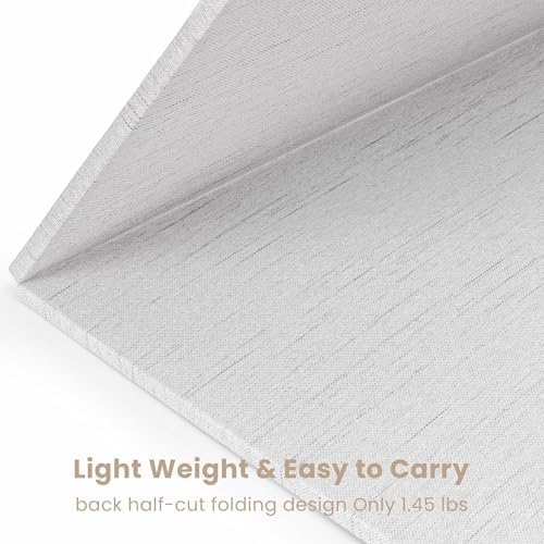 Lightomorrow Bulletin Board 36 x 24 inches, 3' x 2' Linen Board for Wall, Decorative Fabric Pin Board with Safe Removable Adhesive Tapes for Home and Office, Includes 20 Push Pins-Gray Stripes