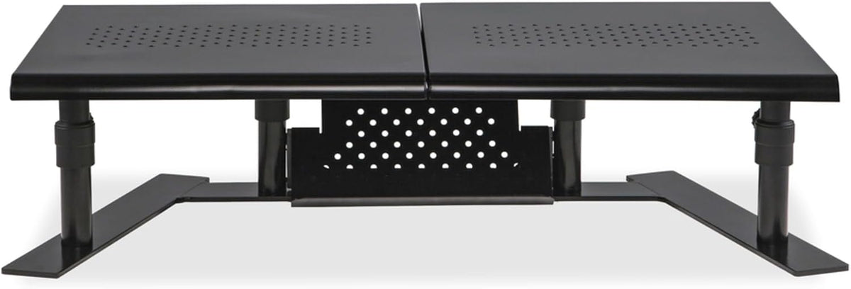 Allsop Metal Art ErgoTwin Height Adjustable Dual Monitor Stand (31883), Black
