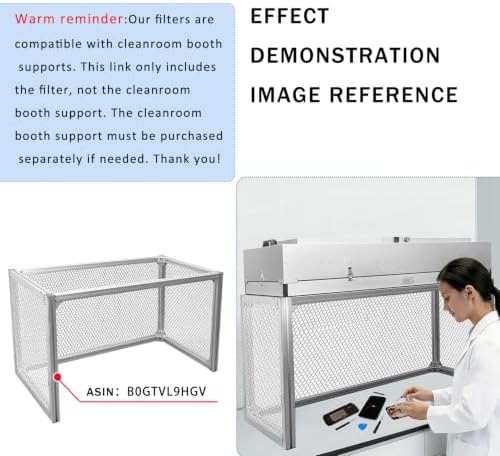HEPA H14-Filter Laminar Flow Hood Updated FanFilter Unit（Include HEPA Filter）100/ISO Class 5 Cleanroom/Laboratory/Cleanroom/Mushroom Room, Laminar Air Flow Hood(46.2"x22.6"110V，Dual Machine)