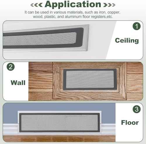 YOKIVE 8 Pcs Magnetic Floor Vent Covers, Floor Register Cover PVC Mesh