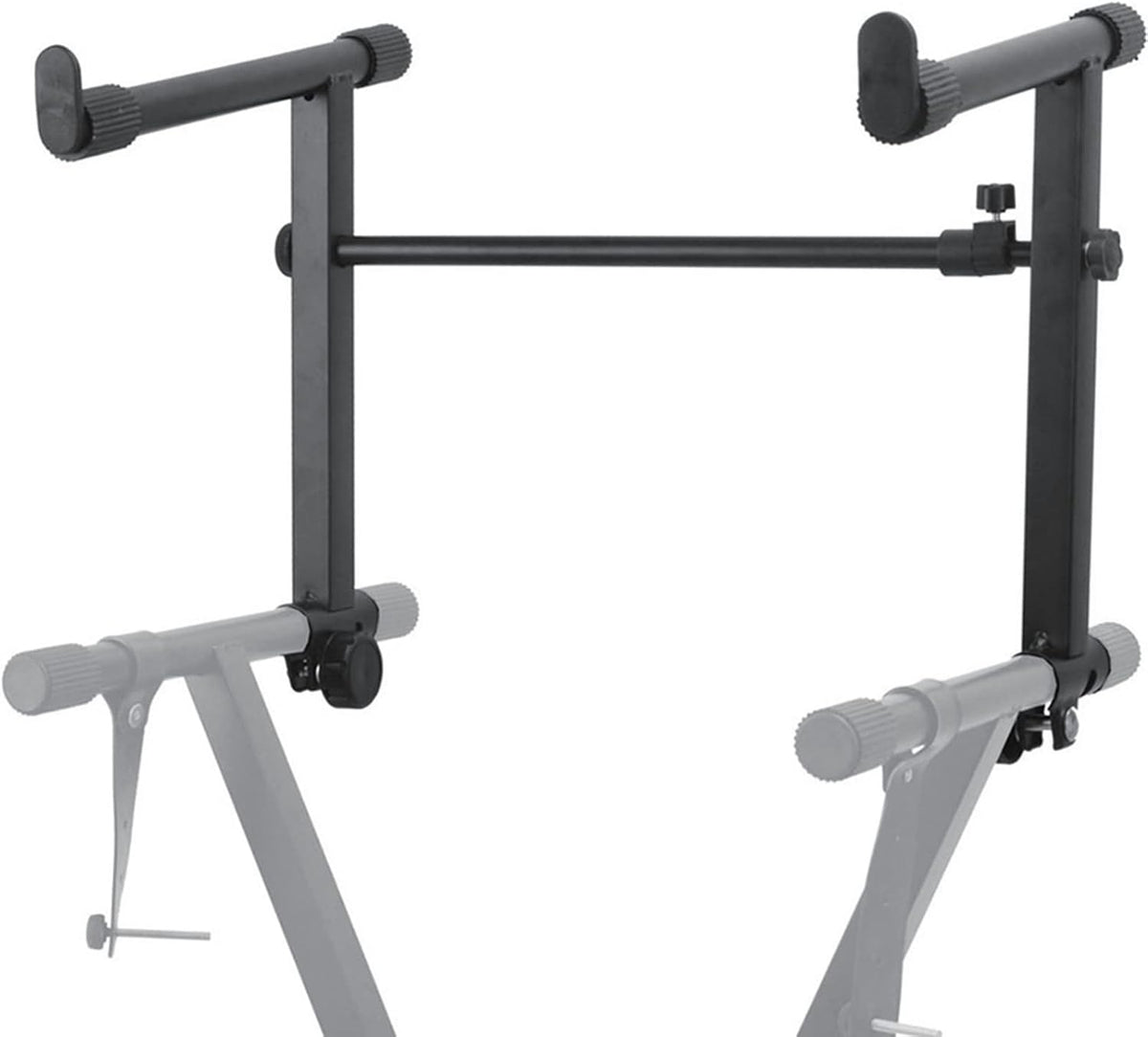 Second Tier Keyboard Stand, Extension Adapter for Keyboard Supports with Adjustable Width, Universal Iron Extension Stand for Electronic Organs