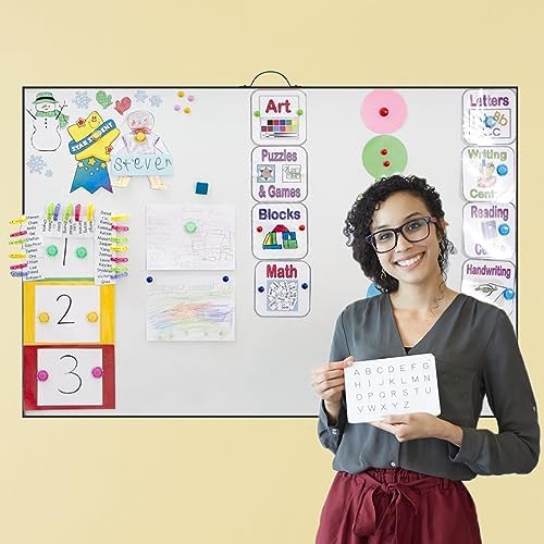 Large Dry Erase White Board for Wall, Magnetic Whiteboard, Aluminum Frame