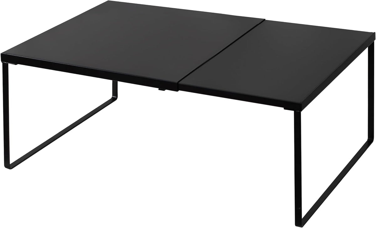 Nxconsu Expandable Cabinet Shelf, Shelf Riser for Cabinets, 11.8" Black