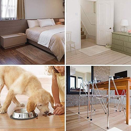 Azadx Office Chair Mat for Hardwood Floor Clear Chair Mat for Easy Glide and Protection Floor Protector for Under Desk Chair Mat Plastic Floor Mat for Office Chair(36" x 48" Rectangle for Hard Floor)