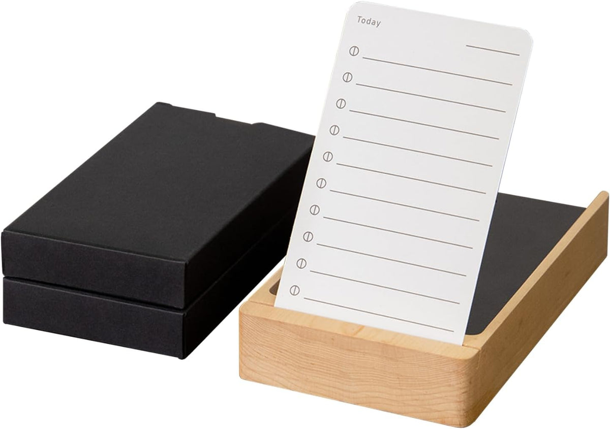 muso wood Maple Daily To Do List Planner Stand with 100 Cards