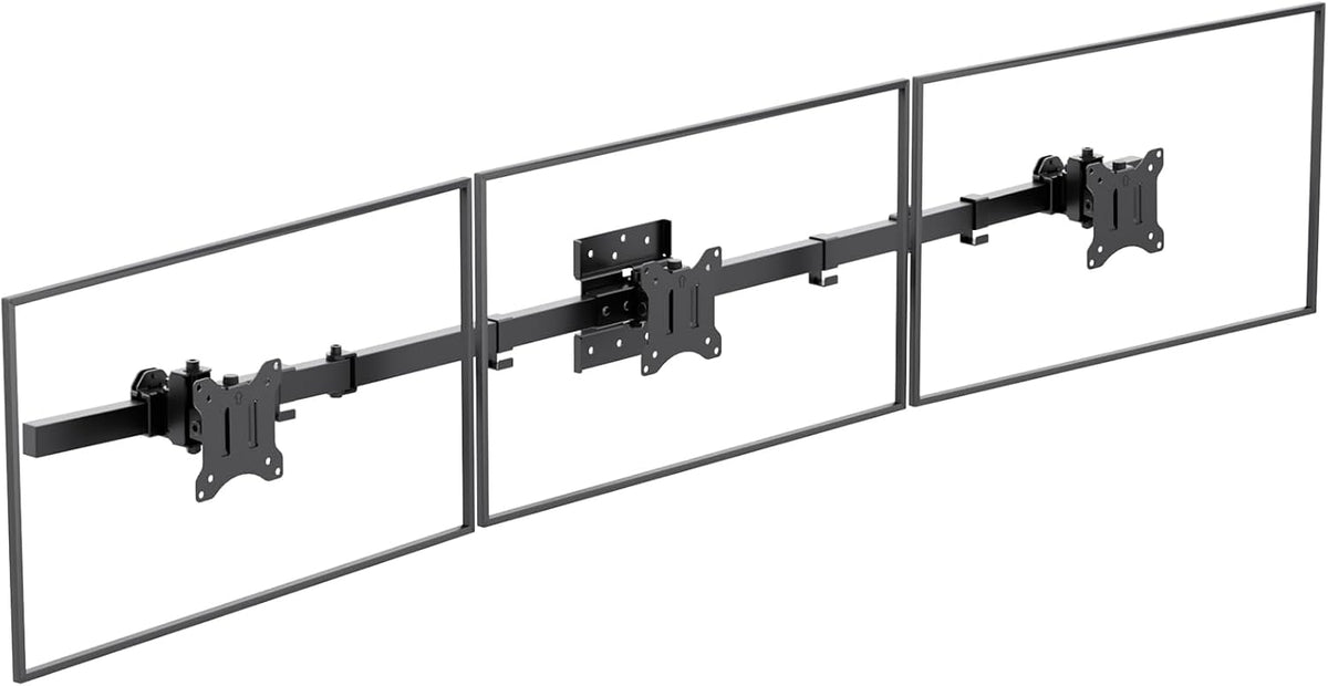 WALI Triple Monitor Wall Mount for 17 to 32 inch Screens, up to 15.4lbs