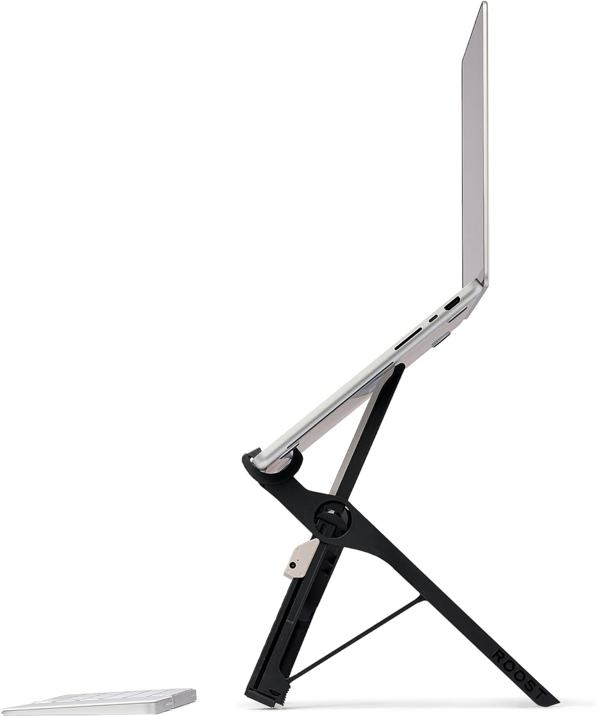 Roost V3 Plus - Ultra Portable and Adjustable Laptop Stand - Quick-Release Height Adjustment, 5 to 14 inch Screen Lift, Patented Rigid Folding Structure and Self-Adjustings Laptop Grips | Onyx Color