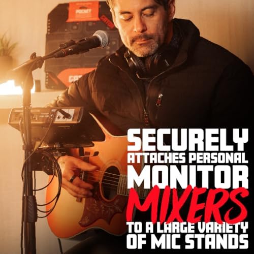 Gator Frameworks Universal Personal Monitor Mixer Mount Stand for Both Studio and Stage Use, Fits P16HQ & More (GFW-PMM-MOUNT)