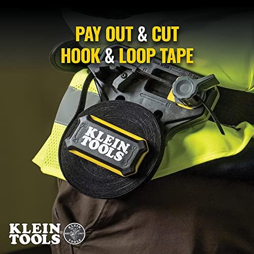 Klein Tools 80144 Cable Management Hook and Loop Tape Dispenser Kit, 3-Pc