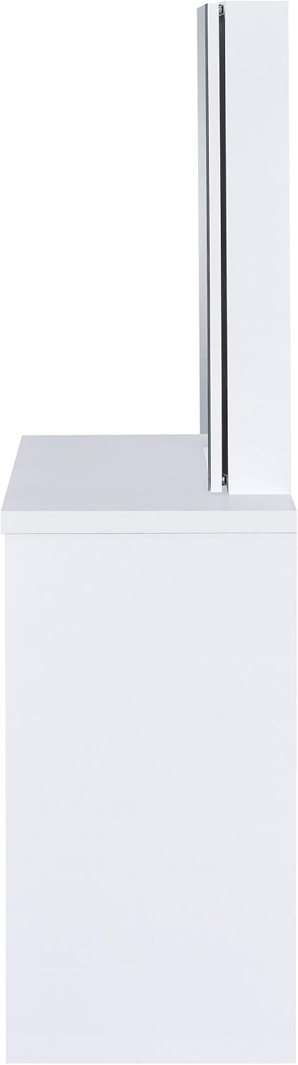Coaster Harvey Rectangular 1-Drawer Vanity Table Set, White 300290