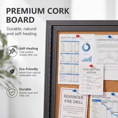 INNOVART Outdoor Enclosed Bulletin Board Weatherproof 36”x24”
