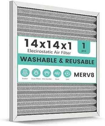 14x14x1 MERV 8 Washable Electrostatic HVAC Furnace Air Filter
