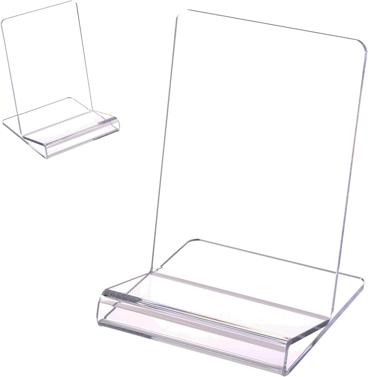 SANRUI 2 Pack Acrylic Book Stand, Clear Easel Stand for Display, A4