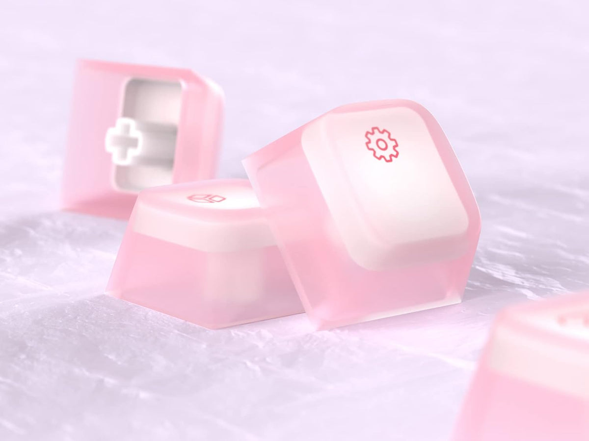 KPREPUBLIC Nogi Cherry Profile ABS Silicone Keycap White Black Sakura Pep Very Peri for Keyboard gh60 Poker 87 tkl 104 ansi xd64 bm60 xd68 (Nogi Pep Set x1)
