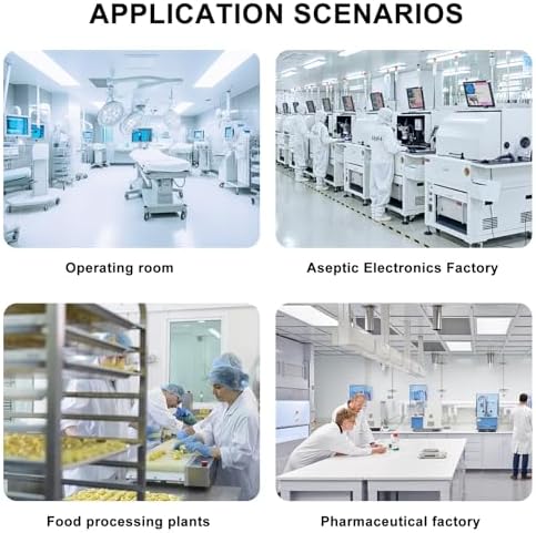 Fan Filter Unit Laminar-Flow-Hood Yzzwer - FFU HEPA Filters for Class 100/ISO 5 Cleanliness Clean Room Mycology and Mushroom Room Work 110V （Include HEPA Filter）