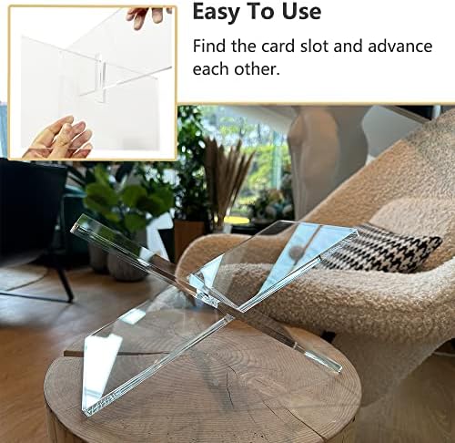 Clear Acrylic Book Stand for Display and Reading, Modern Open Book Holder for Cookbooks, Coffee Table Books, Bibles, Magazines and Art Books