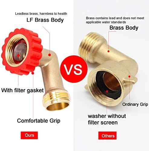 Lead-Free Brass 90 Degree Hose Saver,90°Hose Elbow Fitting Quick