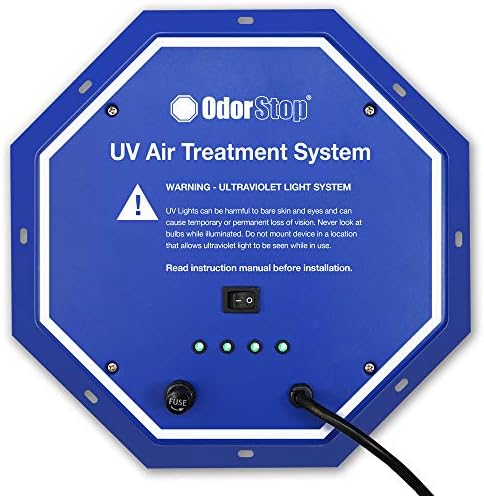 OdorStop OS72PRO UV Air Purifier 72W System with Energy Saving Airflow Sensor and 16-in Bulbs