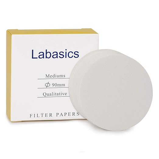 Labasics Qualitative Filter Paper Circles, 90 mm Diameter Cellulose Filter Paper