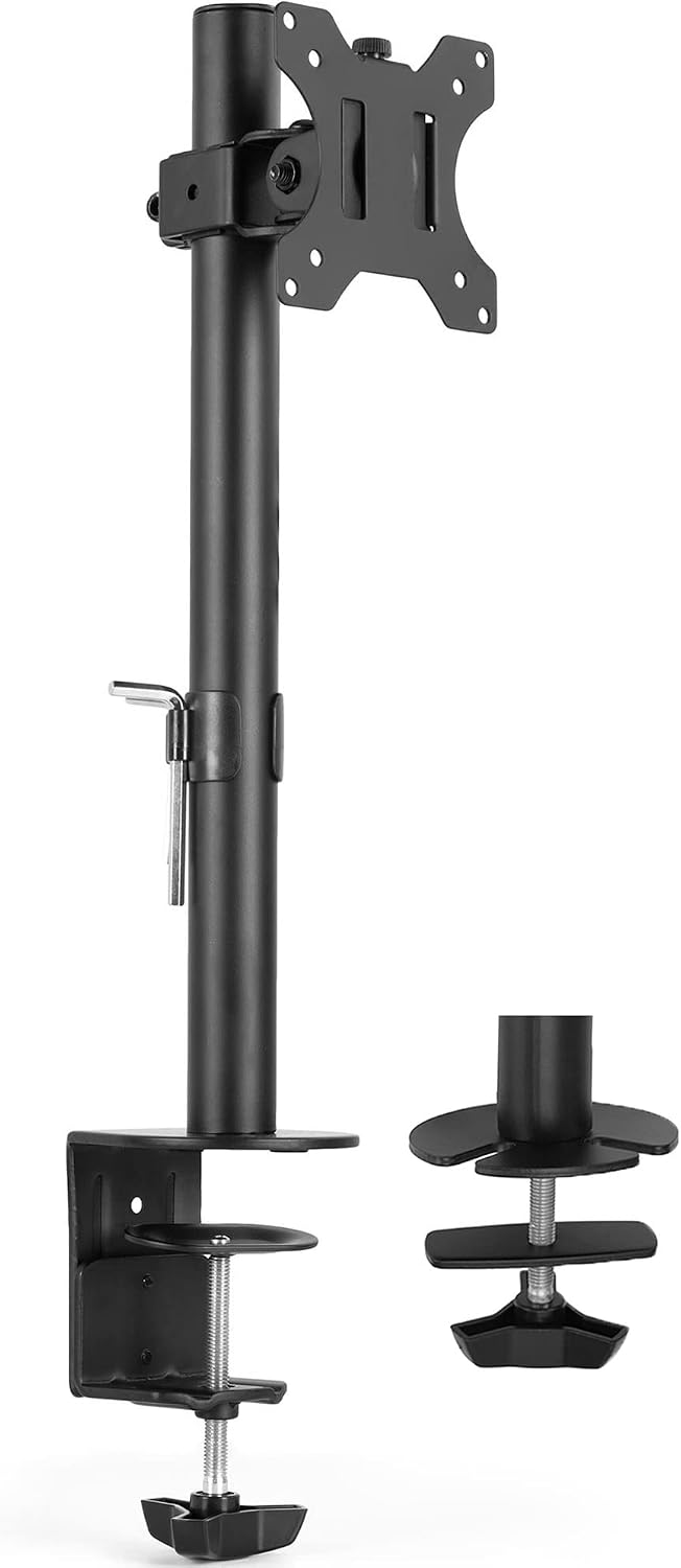 VIVO Single 13 to 38 inch LCD Monitor Heavy Duty Desk Mount Stand, Holds 1 Standard to Ultrawide Screen up to 38 inches, STAND-V001C