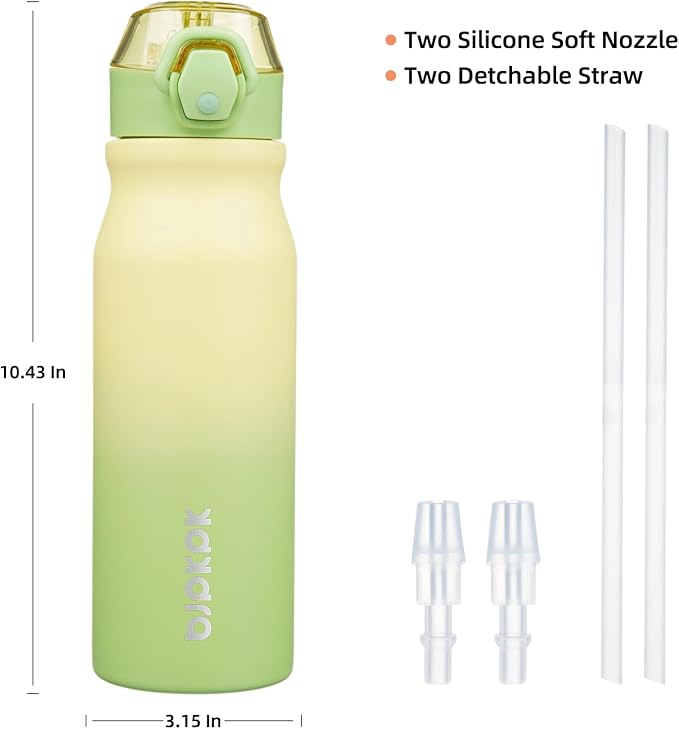 BJPKPK 25 oz Insulated Water Bottle, Stainless Steel Flask | Leak Proof Locking