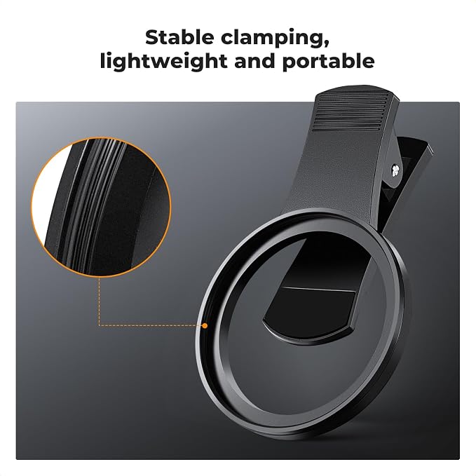 K&F Concept 67mm Thread Clip for Smart Phone, Large Caliber Phone Filter Adapter