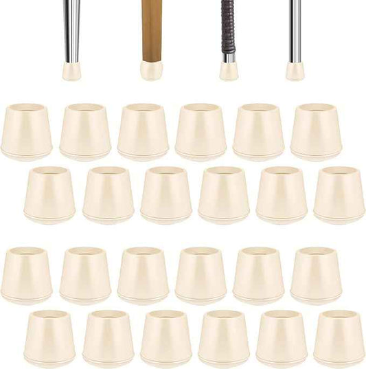 1" Round Rubber Chair Leg Tips Caps, Chair Leg Floor Protectors, Non-Slip