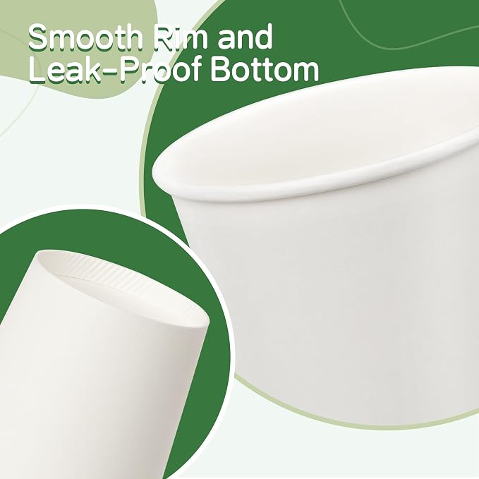 Disposable Paper Coffee Cups 12 oz 500 Pack, Suitable
