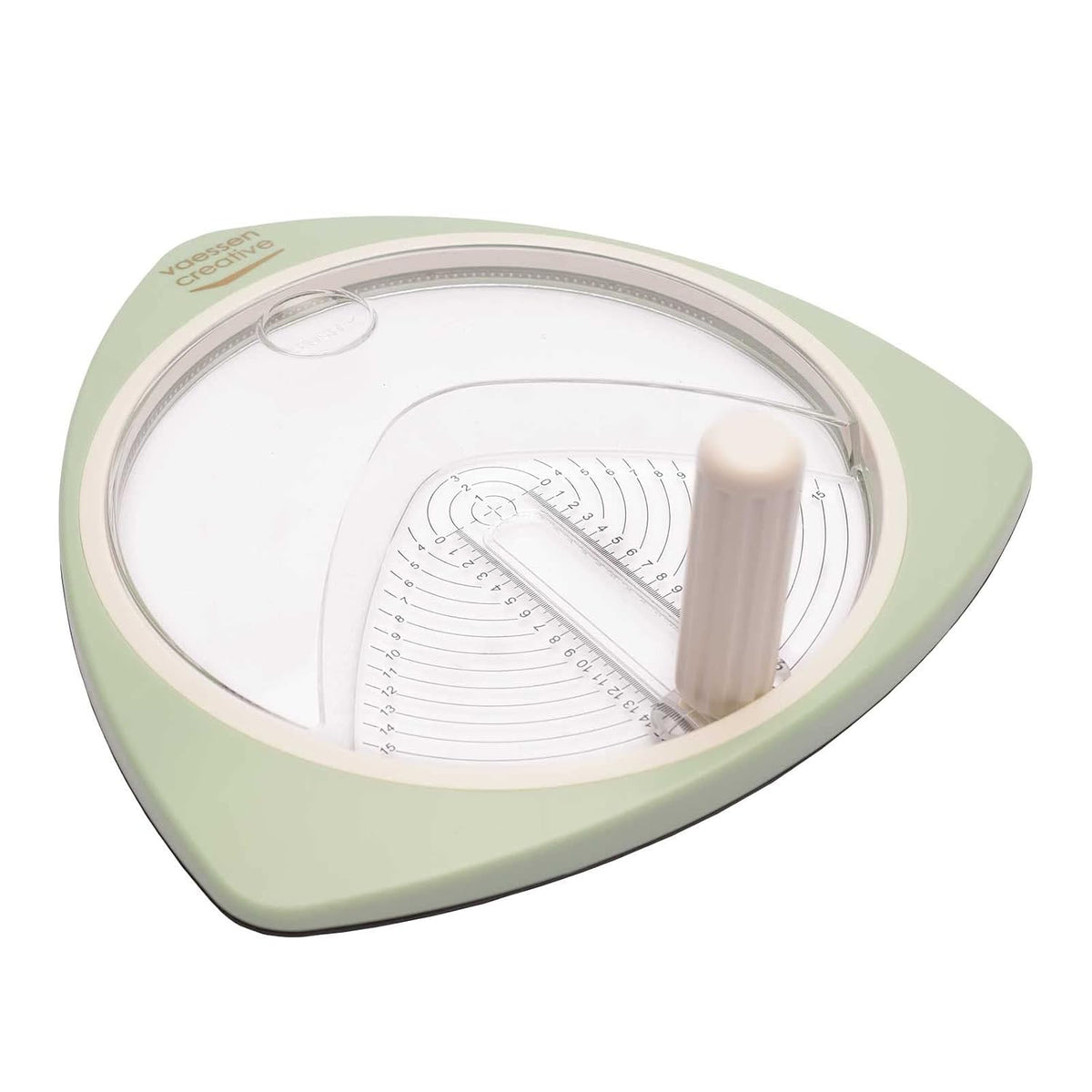 Vaessen Creative Circle Cutter, Paper, Cardstock, Photos, Foam Rubber, Cardboard, 2.5 15 cm, Mint Green