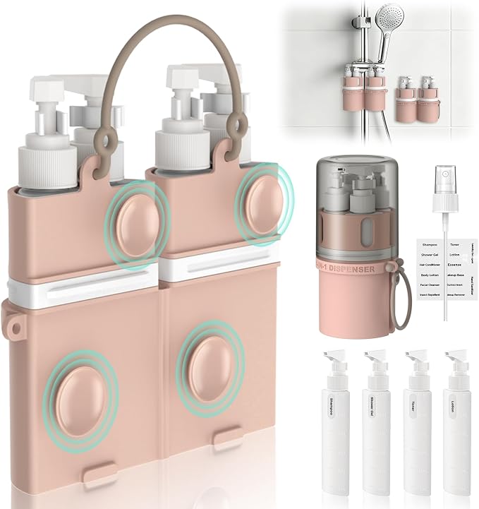 4 in 1 Travel Dispenser Bottle, Travel Toiletry Bottles