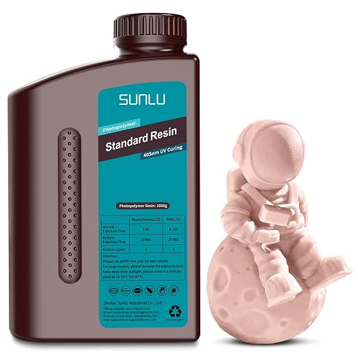 SUNLU 3D Printer Resin 1kg, Fast Curing Standard 3D Resin