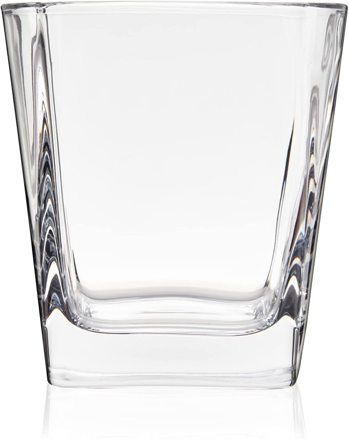 TRUE Square Rocks Glass, Old Fashioned Whiskey Glasses, Superb Drinking Cups