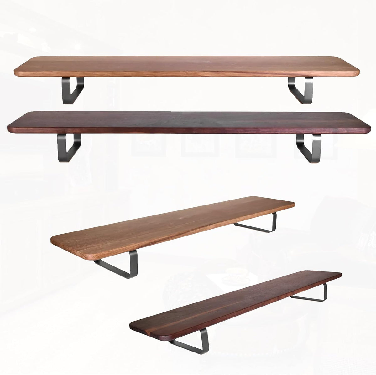 Steel Desk Shelf Base & Monitor Stand Legs - Multifunctional Monitor Stand Riser for Office Organization, Sturdy Construction, Durable Laptop Riser, Home Office Décor with Easy Assembly