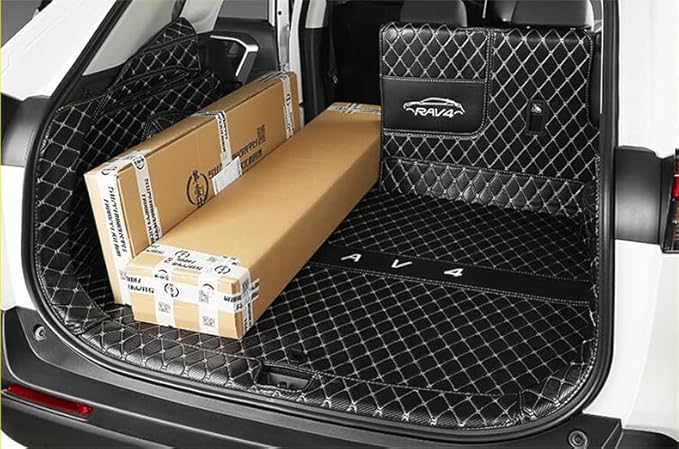 Custom Fit Pet Trunk Mat Cargo Liner Floor Mats for Mercedes GLE GLE300 GLE320 GLE350 GLE400 Before 2020-3D Laser Largest Coverage, Heavy Duty, Weatherbeater Black w/Gold Stitching